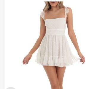 Elegant White Ruffle Dress